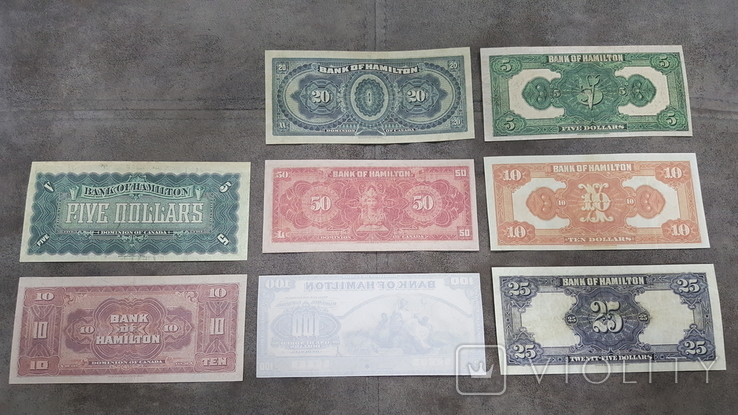 High-quality copies of banknotes of Canada from the Bank of Hamilton 1887 - 1904., photo number 3