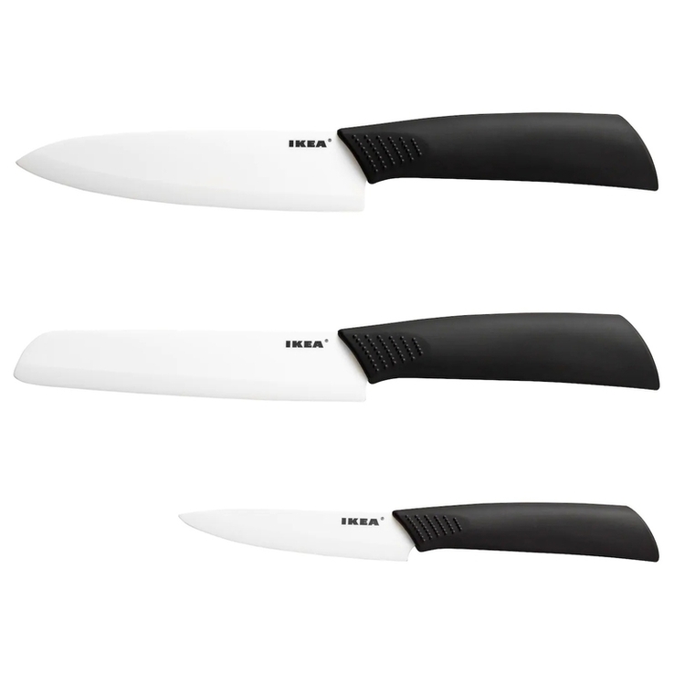 Набір керамічних ножів Ikea Hackig, 602.430.91, photo number 2