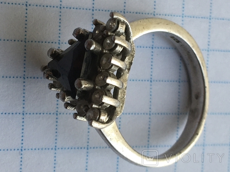 Гарнитур серебро 925 пр.камни кулон кольцо серьги, фото №5