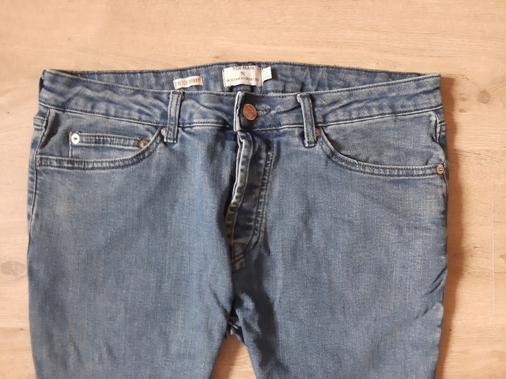 Модные мужские зауженные джинсы Topman оригинал в отличном состоянии, фото №4