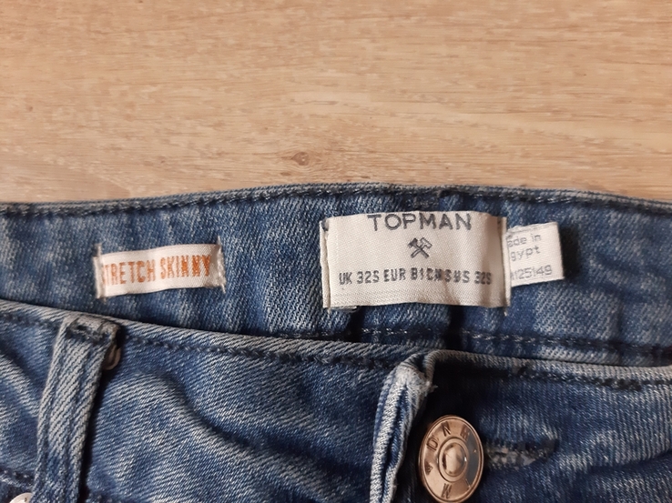 Модные мужские зауженные джинсы Topman оригинал в отличном состоянии, фото №5