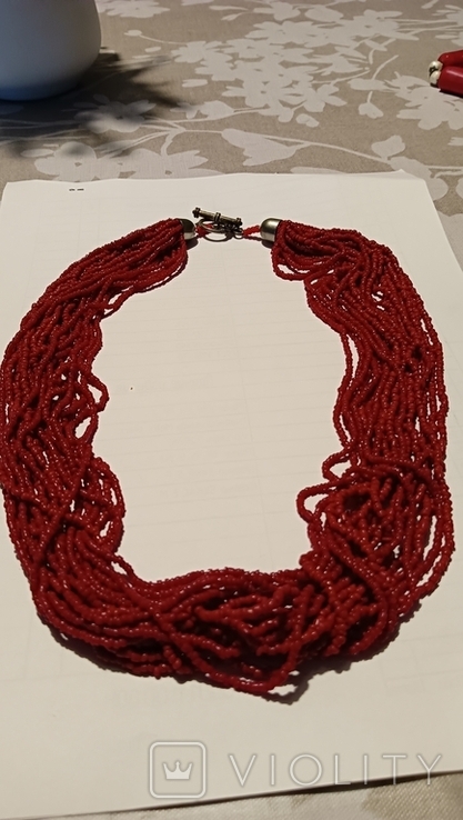 Necklace of small coral, photo number 3