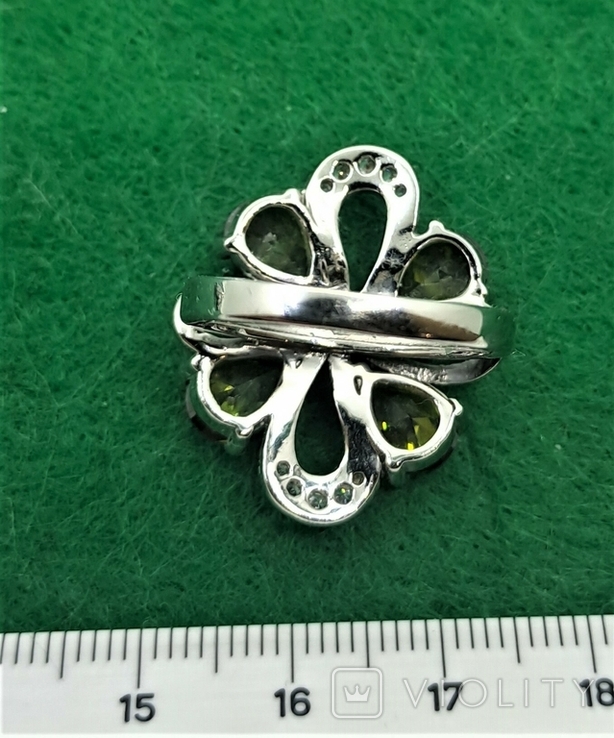 Кольцо и Серьги Зеленые Кристаллы, photo number 6