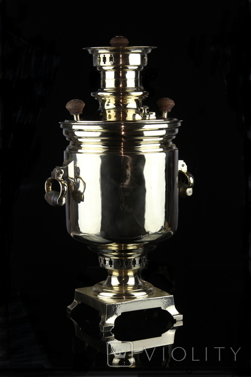 Batashev's wood-fired samovar with a tray and a dropper, photo number 9