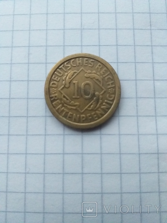 Germany 1924 (E) 10 rentenpfennigs., photo number 3