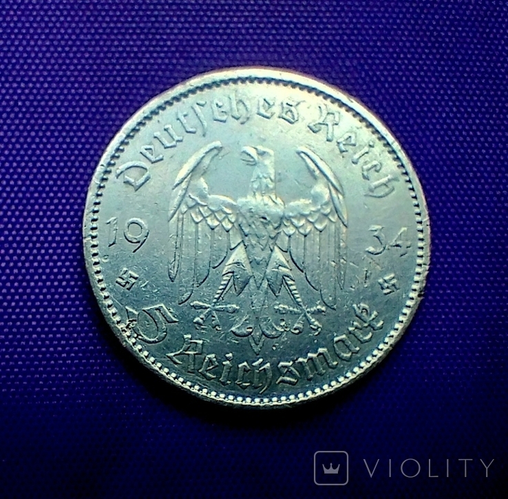 5 Reichsmarks 1934, photo number 5
