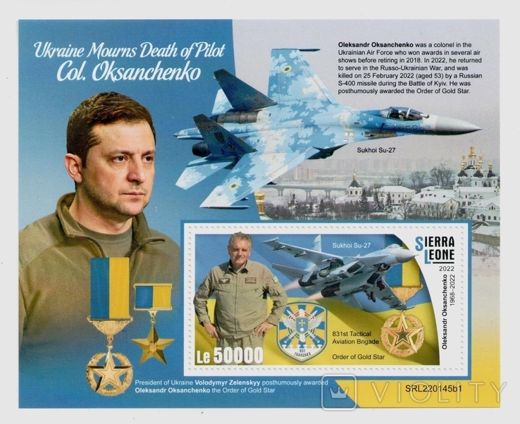 2022 Block brand Zelensky flyer Oksanchenko plane Plane Sukhoi SU-27 aviation Zelensky