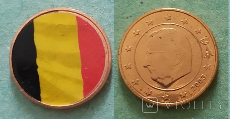 Belgium Бельгия - 1 Cent 2003 - a - flag