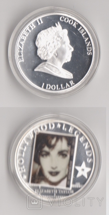 Cook Islands - 1 Dollar 2011 Elizabeth Taylor in capsule