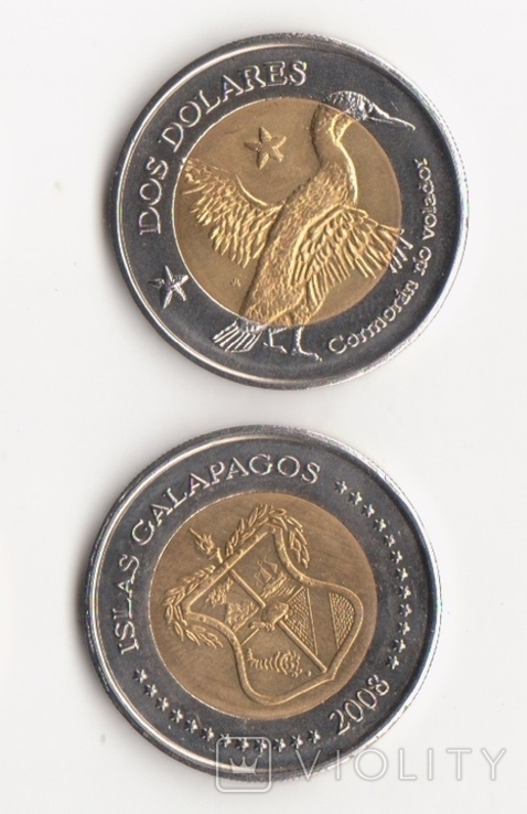 Galapagos Islands Галапагосы - 5 Dollars 2008 Утка