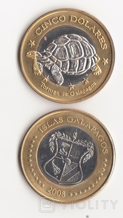 Galapagos Islands Галапагосы - 10 Dollars 2008 Черепаха