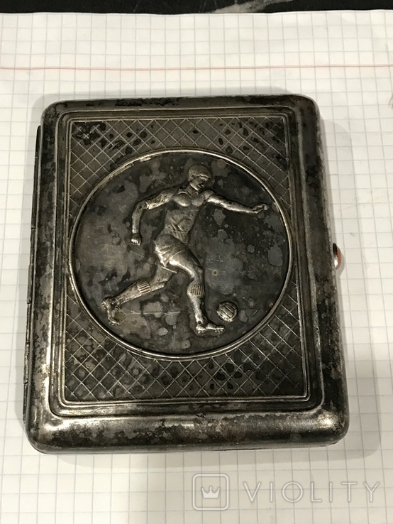 Cigarette case , football , 1959