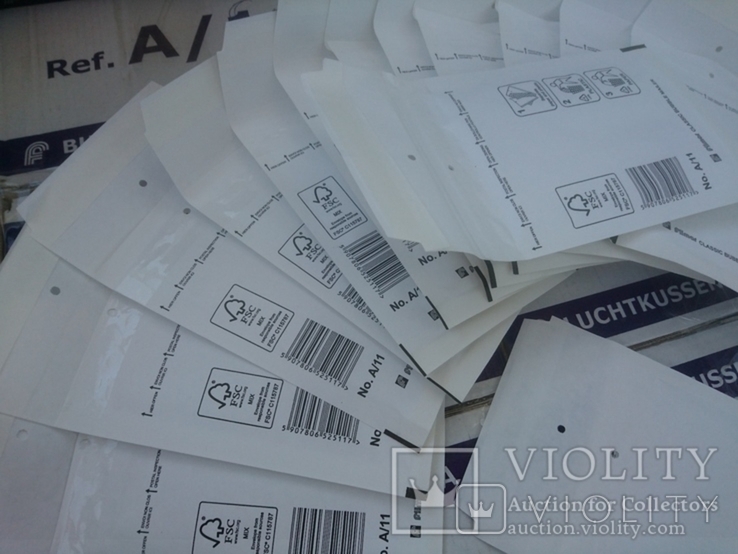 Бандерольные конверты А11 100х160, 75 шт. Польша, белые, фото №5