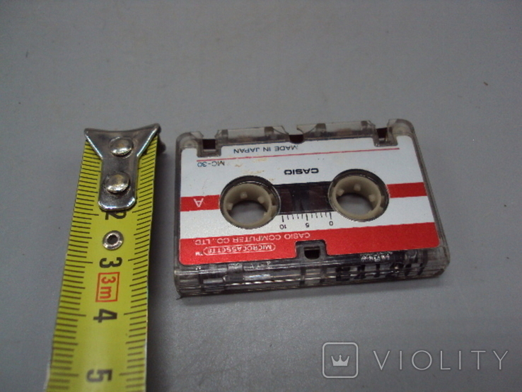 Кассета Casio мини для диктофона Япония микрокассета Microcassette Japan размер 3,5 х 5 см, фото №3
