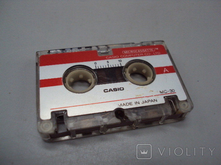 Кассета Casio мини для диктофона Япония микрокассета Microcassette Japan размер 3,5 х 5 см, фото №2
