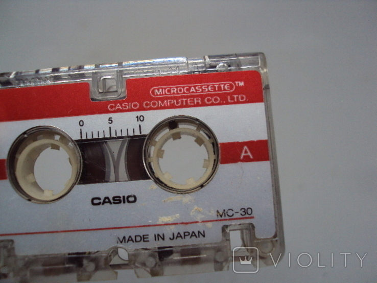 Кассета Casio мини для диктофона Япония микрокассета Microcassette Japan размер 3,5 х 5 см, фото №8