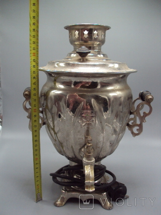 Electric samovar acorn Tula electric metal samovar height 34.5 cm, photo number 3