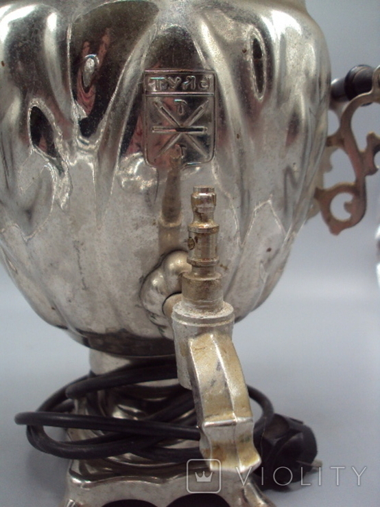 Electric samovar acorn Tula electric metal samovar height 34.5 cm, photo number 4