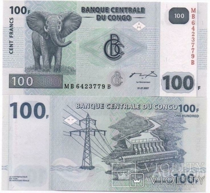 Congo DR Congo DR - 100 francs 2007 Peak 98a