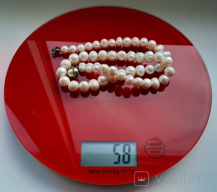 Pearl necklace. Length 94 cm. The total weight is 58 grams., photo number 8