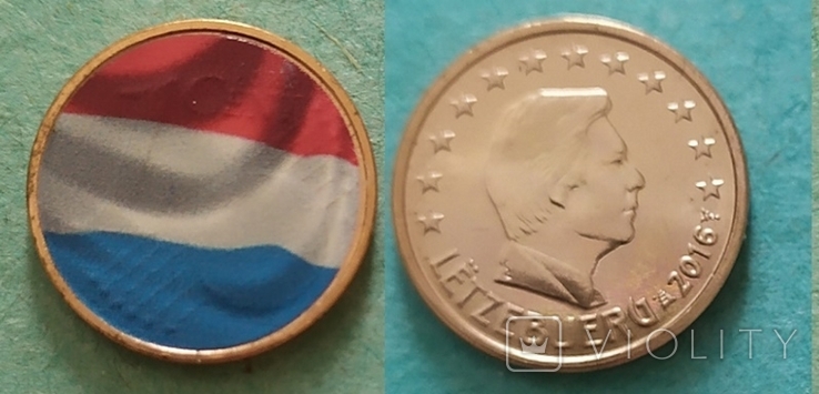 Luxembourg Люксембург - 1 Cent 2016 - a - flag