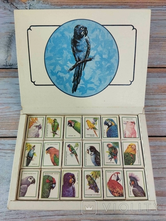 Souvenir set of matches, USSR, parrots, photo number 2