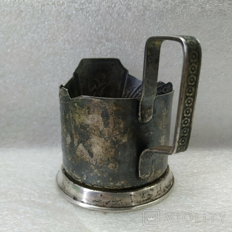 Cup holder. USSR. Companion Woman Ears of Corn Oak branches. Globe., photo number 11