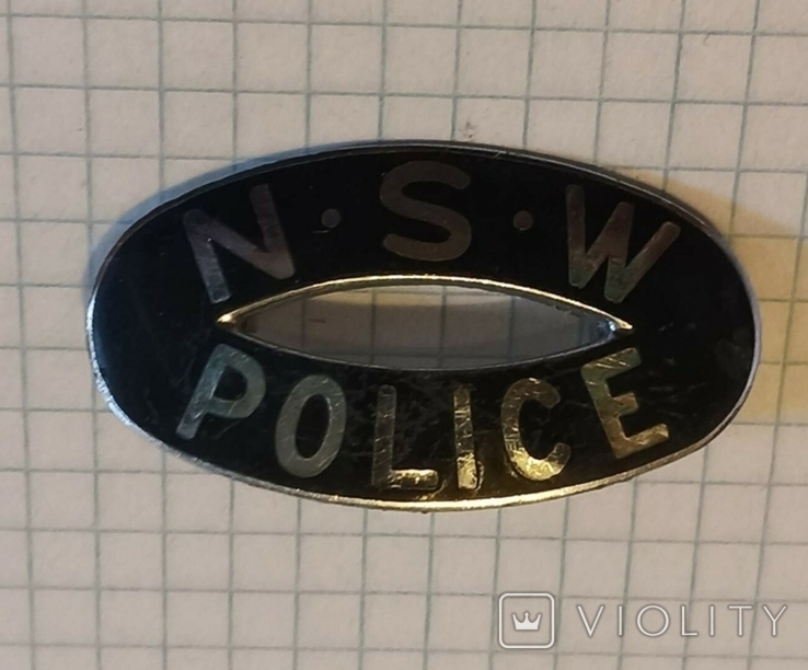 Policja stanowa Nowej Południowej Walii (ten stan w Australii) kokada z 1950 roku, heavy metal, numer zdjęcia 4
