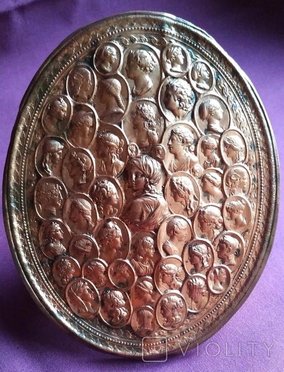 Bas-relief - Antique portraits. Copper., photo number 3