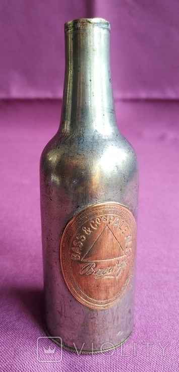 Сувенір - Пляшка пива Bass &amp;; Co Pale Ale. Старовинна реклама., фото №2