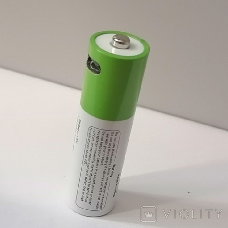 Литиевый аккумулятор, перезаряжаемая батарейка АА, 2600 mWh, USB, Type-c, фото №4