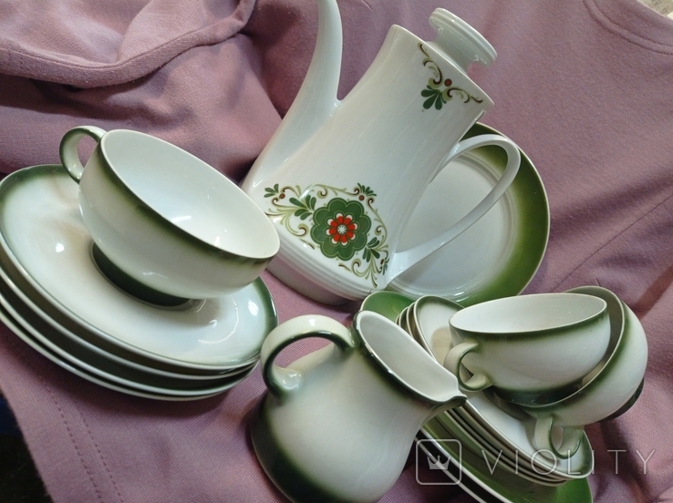 Vintage ceramic coasters (6) by Schumann Arzberg Bavaria with