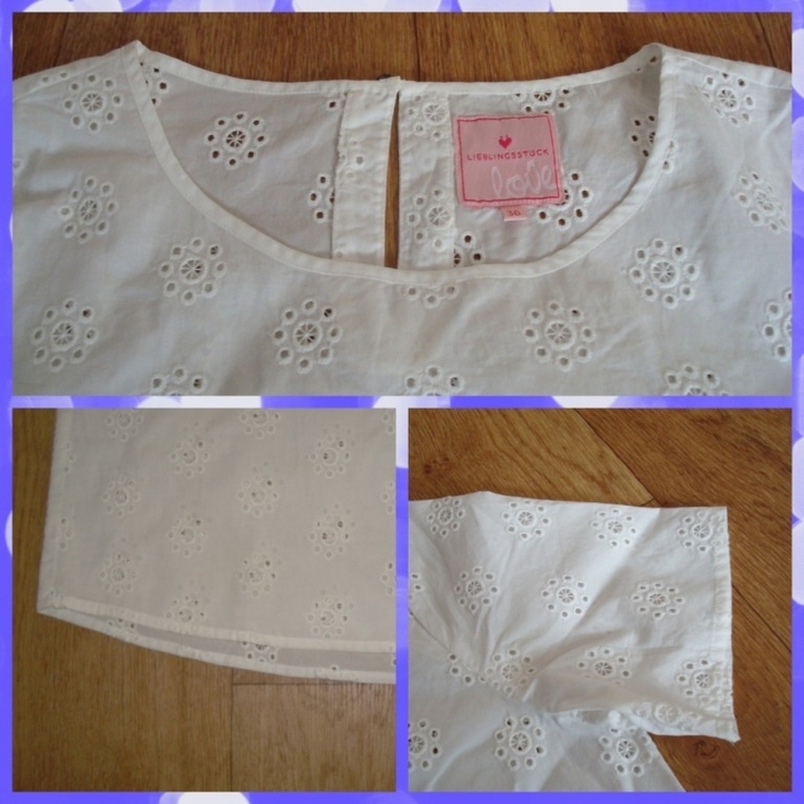 Lieblingsstuck Красивая женская блузка прошва бело молочная 46/48, photo number 12