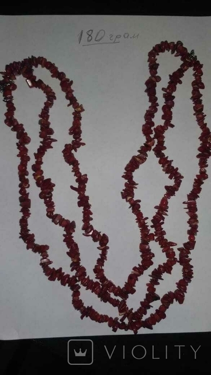 The beads are 180 grams of natural red coral., photo number 2