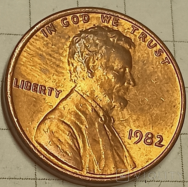 США 1 цент 1982, фото №2