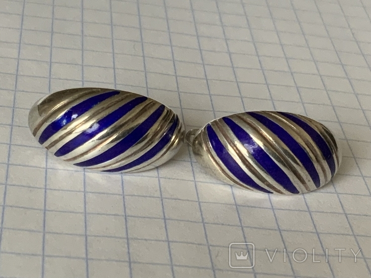 Earrings with enamel 875, USSR, photo number 4