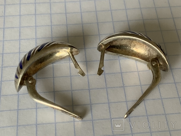 Earrings with enamel 875, USSR, photo number 7