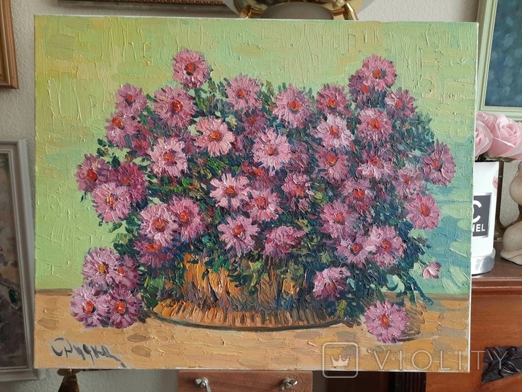 Painting Taras Dudka ''Flowers of Autumn'' 40/50 canvas/oil on canvas 2015, photo number 3