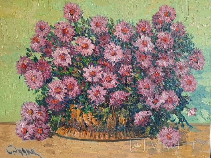 Painting Taras Dudka ''Flowers of Autumn'' 40/50 canvas/oil on canvas 2015, photo number 2