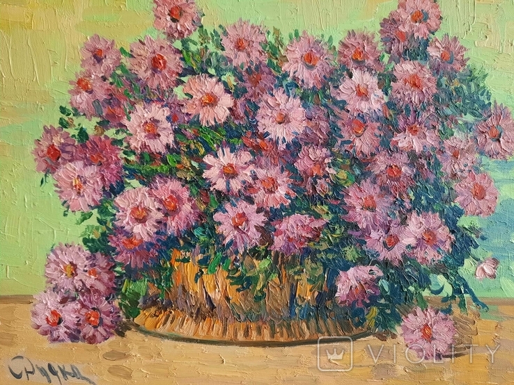 Painting Taras Dudka ''Flowers of Autumn'' 40/50 canvas/oil on canvas 2015, photo number 11