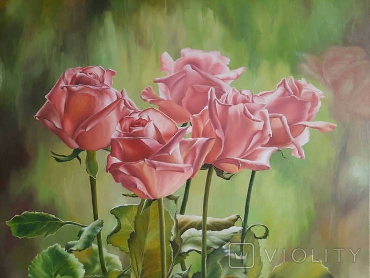 Painting Bukouros Kateryna ''Roses'' 55/65 canvas/oil on canvas 2011, photo number 2