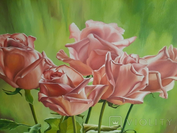 Painting Bukouros Kateryna ''Roses'' 55/65 canvas/oil on canvas 2011, photo number 4