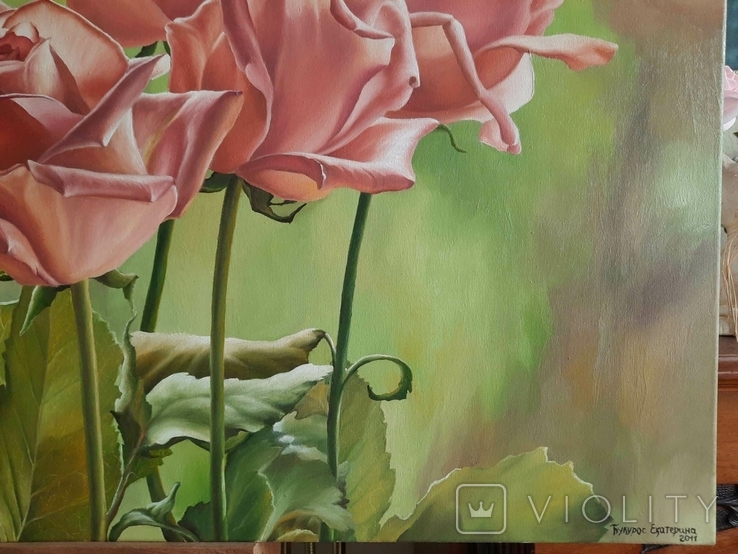 Painting Bukouros Kateryna ''Roses'' 55/65 canvas/oil on canvas 2011, photo number 6