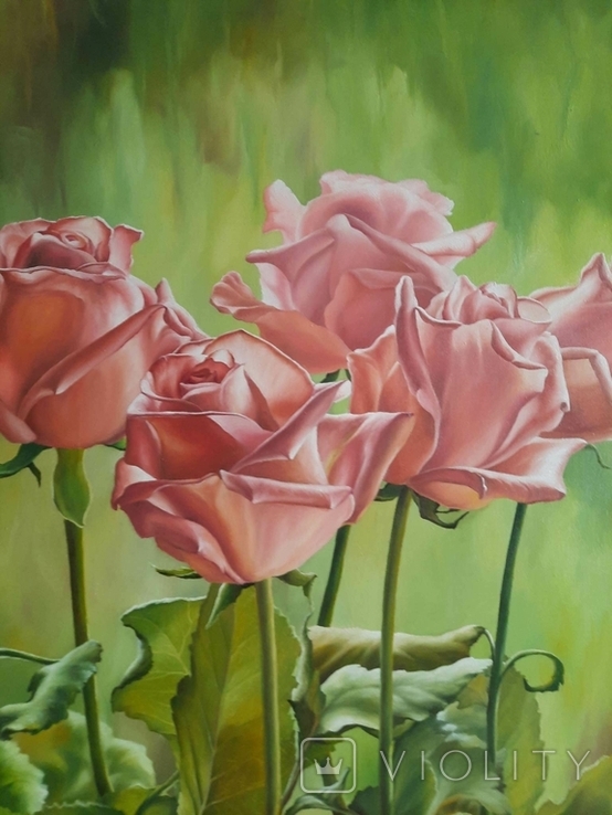 Painting Bukouros Kateryna ''Roses'' 55/65 canvas/oil on canvas 2011, photo number 7