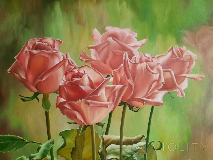 Painting Bukouros Kateryna ''Roses'' 55/65 canvas/oil on canvas 2011, photo number 9