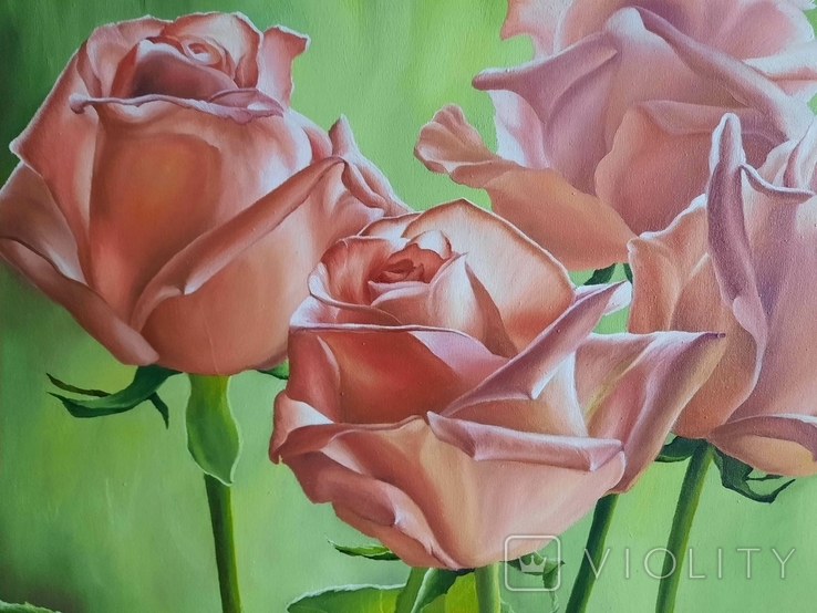Painting Bukouros Kateryna ''Roses'' 55/65 canvas/oil on canvas 2011, photo number 10