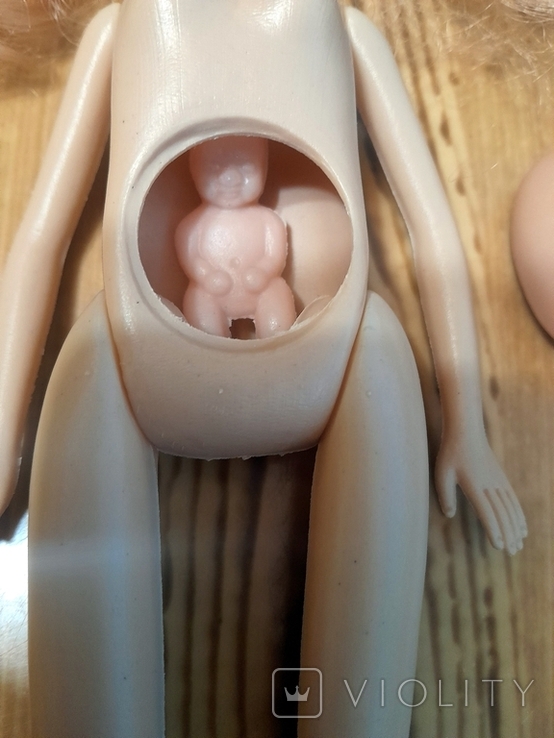 Barbie Doll Puff Pregnant With Baby Polyethylene Belly Face PVC, photo number 2
