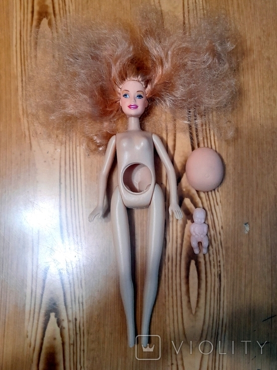 Barbie Doll Puff Pregnant With Baby Polyethylene Belly Face PVC, photo number 4