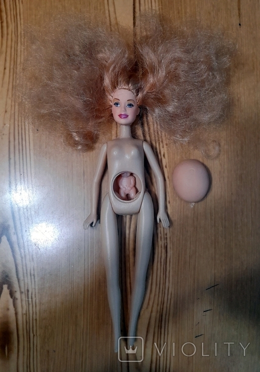 Barbie Doll Puff Pregnant With Baby Polyethylene Belly Face PVC, photo number 6