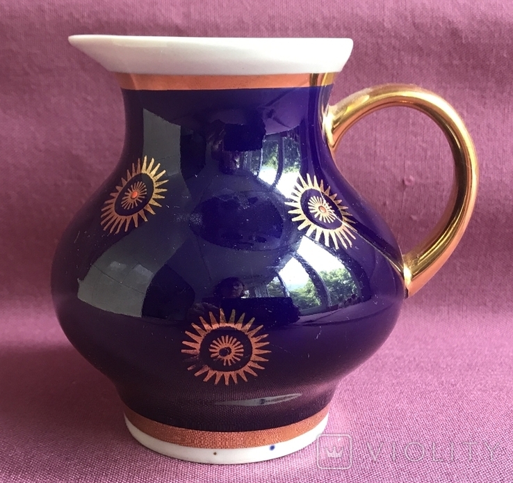 Creamer / milkman Ladybug. Porcelain, Dovbysh. Cobalt, gilding. 1970s., photo number 2